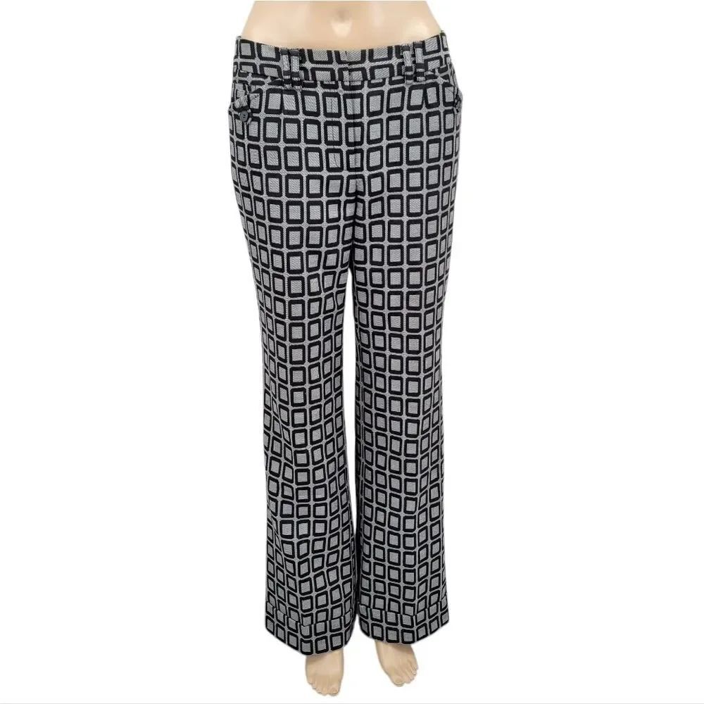 Etcetera Vintage Y2K Geometric Black and Gray Women's Pants Trousers Low Rise
